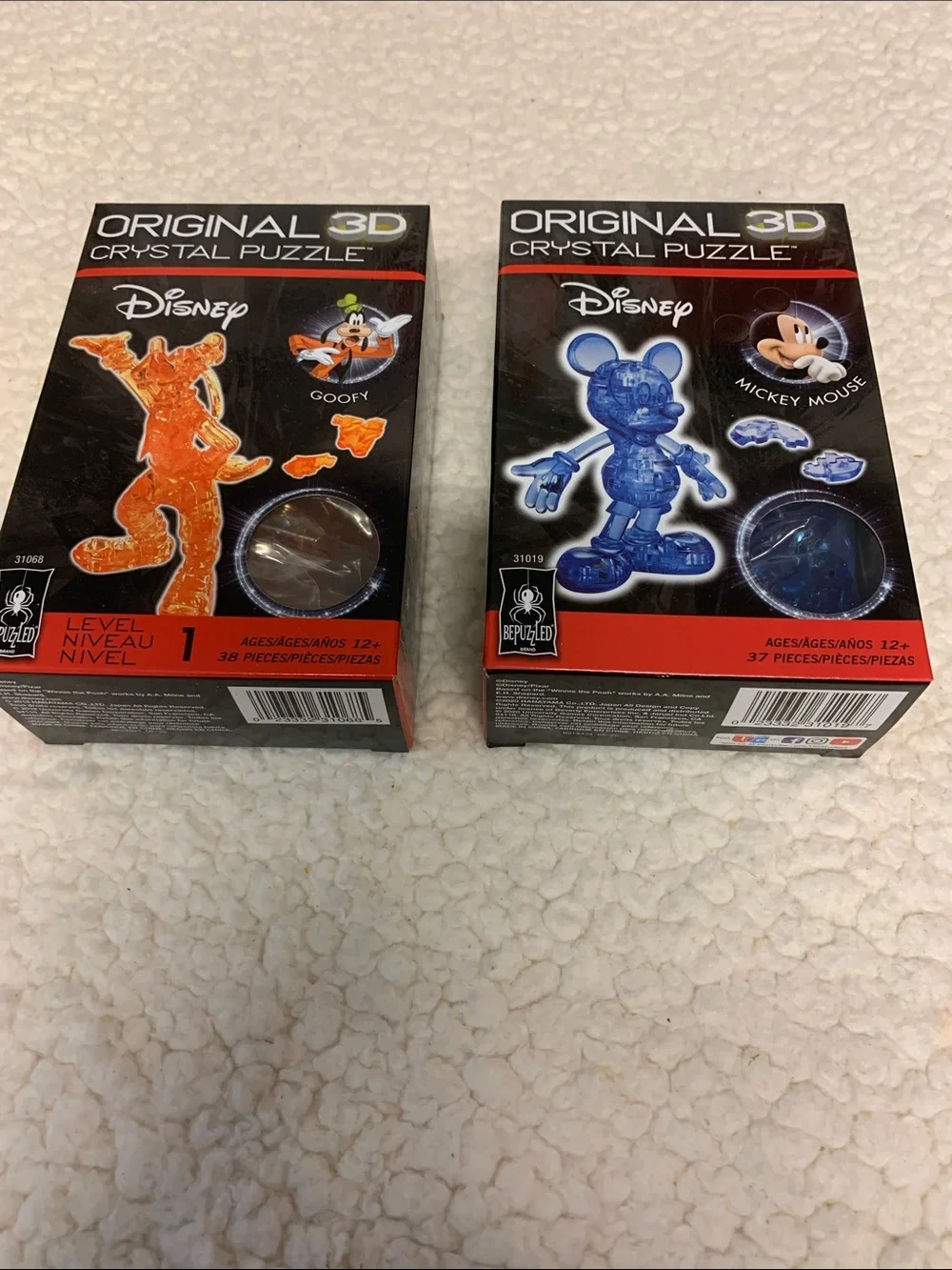 Disney 3D Crystal Goofy & Mickey Mouse Puzzles NEW original 3D Bepuzzled Puzzles